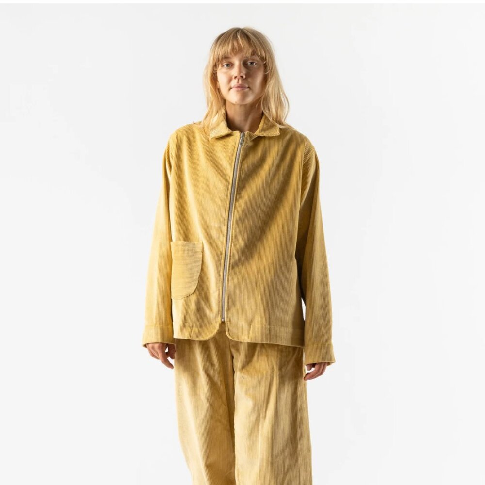 Cawley British Cord Sandy Jacket with Zip in Light Fawn S